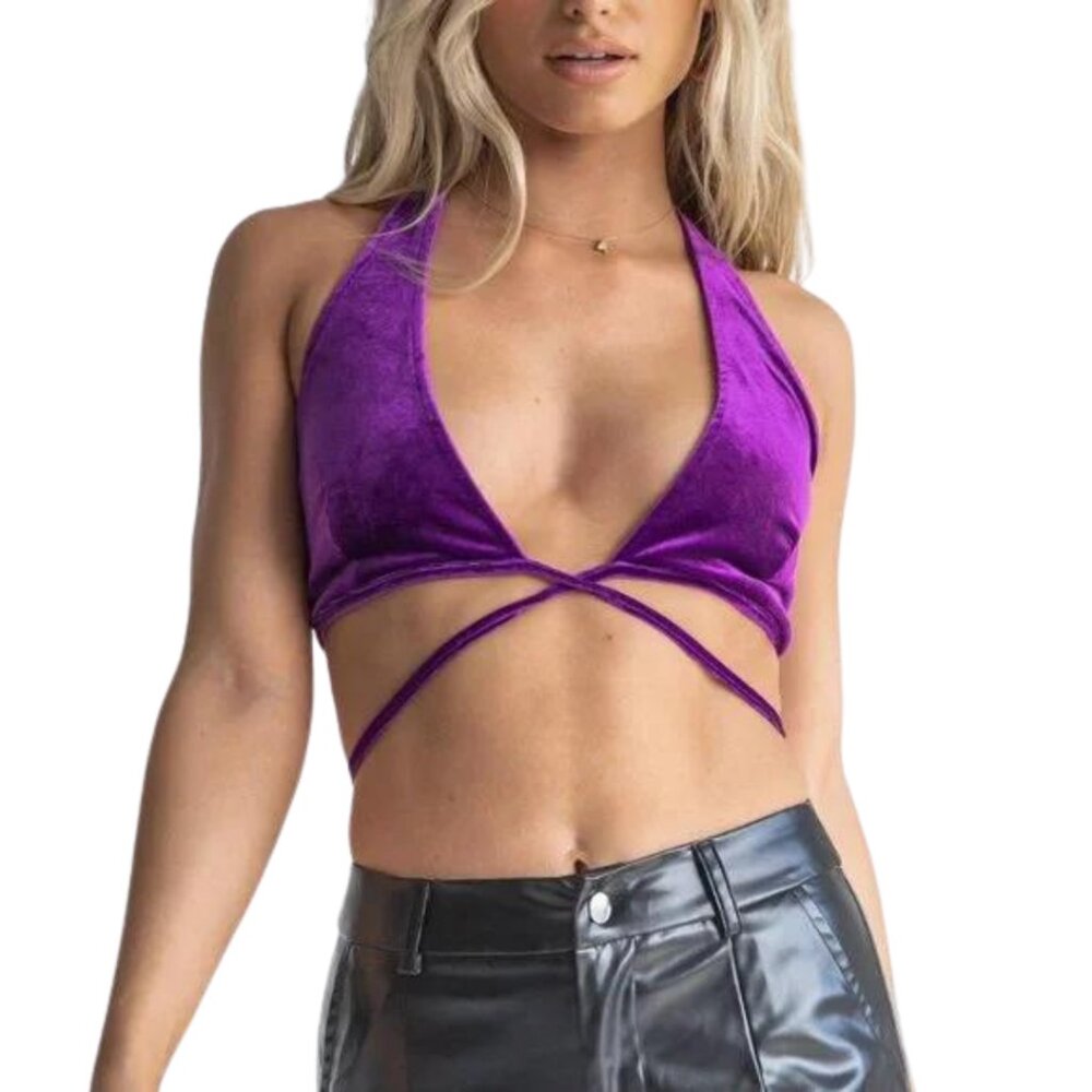 Princess Polly "Benni" Velvet Croptop (6)